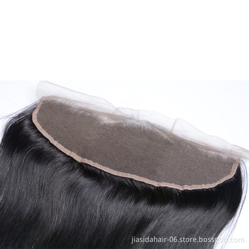 Raw Virgin 100% Human Hair 13x4 Lace Frontals Straight Wave Curly Hair Bundles with Frontal Remy Brazilian Natural Color